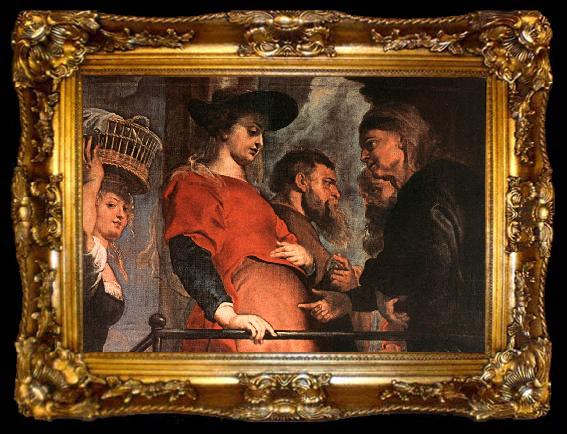 framed  RUBENS, Pieter Pauwel Meeting of Mary and Elisabeth (detail), ta009-2